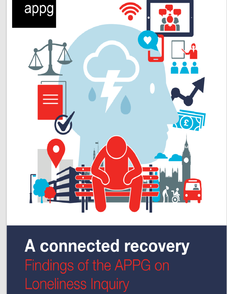The title, A Connected Recovery, Findings of the APPG on Loneliness Inquiry