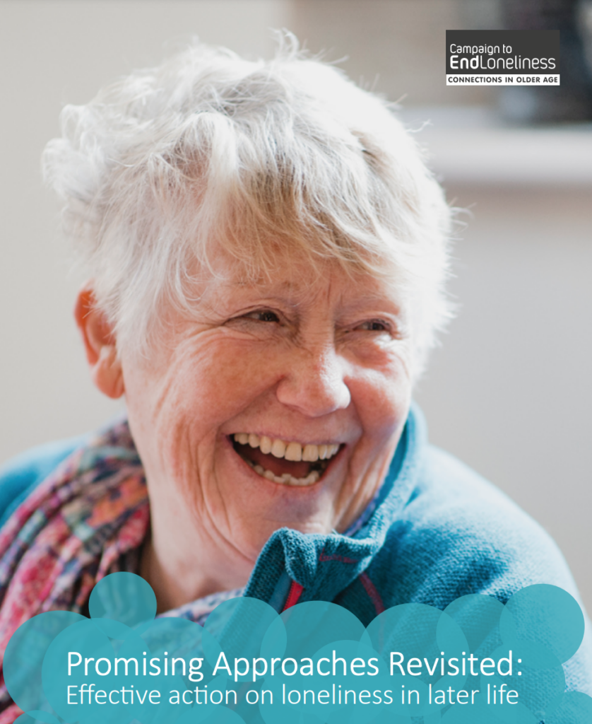 Front page of the report. The title, Promising approaches revisited - effective action on loneliness in later life
