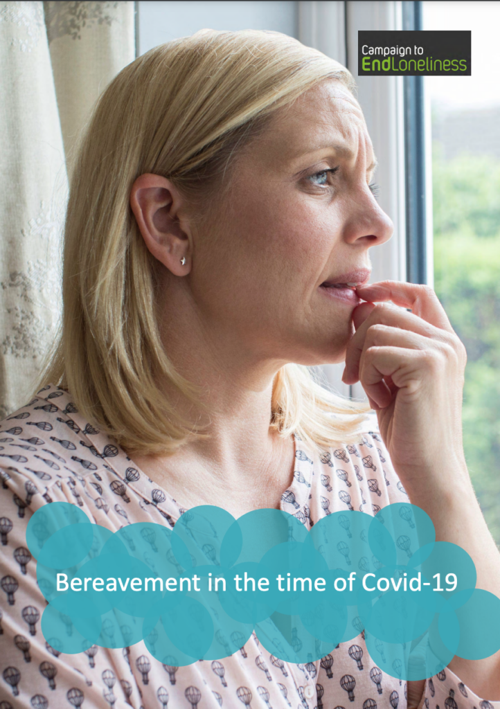 Front page of the report. The title, Bereavement in the time of Covid-19