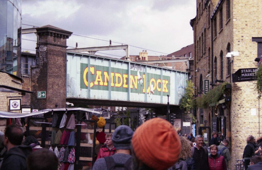 Camden Lock bridge in London