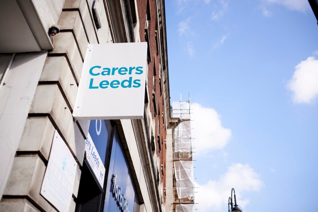 Street sign for Carers Leeds